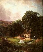 Albert Bierstadt The Old Mill painting